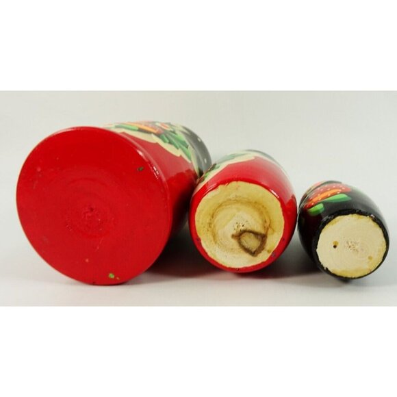 Vintage Russian Nesting Dolls Family Dad Mom Child - Picture 6 of 9